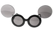 Image of Lady Gaga Oversize Flip-Up Round Sunglasses