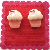 Image of Cupcake Earrings - Pink