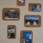 Image of WOOD GRAIN SELF STICK PHOTO FRAMES SET