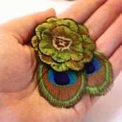 Image of Carrie - Peacock Feather Hair Clip