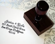 Image of Rubber Address Stamp - wooden handle