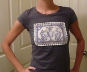 Image of Romantic Pansy Grey T-Shirt