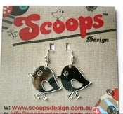 Image of Silver Chirpy Bird Earrings
