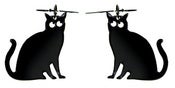 Image of Suzie Black Cat Earrings