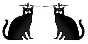 Image of Suzie Black Cat Earrings