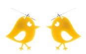 Image of Chirpy Yellow Bird Earrings
