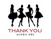 Image of Alpha Phi Dresses Thank You Note Cards