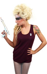 Image of Embroidered Tank Top (Heather maroon) (Womens)