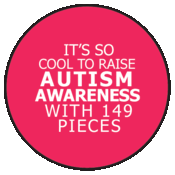 Image of It's So Cool Raising Autism Awareness Button