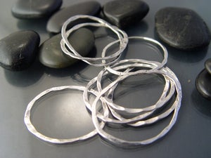 Image of large hammered hoopies