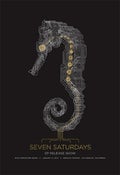 Image of Seven Saturdays - Seahorse 13″x19″ two color silkscreen print (metallic inks)