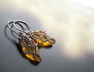 Image of Victorian Key Hole Earrings