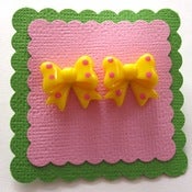 Image of Yellow Bow Earrings