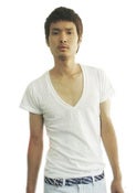 Image of V Neck T Shirt (White or Black)
