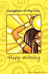 Image of "Daughter of the Sun" card $3.00