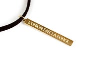 Image of L' UNION FAIT LA FORCE Yellow Gold Pendant