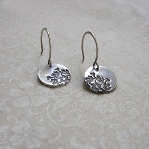 Image of Stamped Vine Earrings
