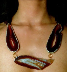 Image of Burgundy Agate and Chiffon