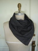 Image of Pinstriped Denim Scarf