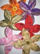 Image of 5 Petal Wired Flower Corsage/Brooch/Pin/Hair Barrette