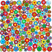 Image of Confetti on White No1 - Original Painting on Wood
