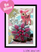 Image of pink bambi deer brooch