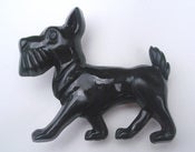 Image of Scottie Dog Brooch - black or white 
