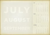 Image of July - August - September Single Poster