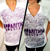 Image of Uni-Sex Purple Swirls V-Neck