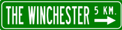 Image of The Winchester 5Km. Street Sign