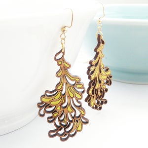 Image of Large Yellow Blossom Earrings