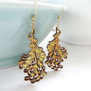 Image of Medium Yellow Blossom Earrings