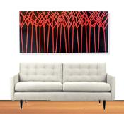 Image of Trees Revealed on Black - Large Textural Painting on Wood