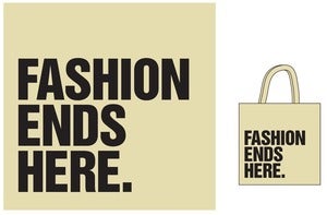 Image of SIGNED Fashion Ends Here Calico Bag