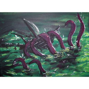 Image of THE KRACKEN - 12x9" Acrylic Painting on Gallery Canvas