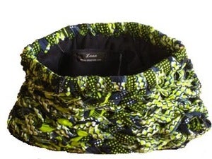 Image of hand knit fabric clutch