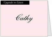 Image of Linen - Pink&Black Personalized Note Cards