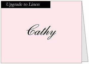 Image of Linen - Pink&Black Personalized Note Cards