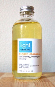 Image of ginger-chamomile bath/body/massage oil