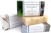 Image of Peppermint & Oats Soap - face and body