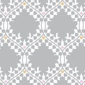 Image of leaf damask wallpaper