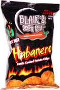 Image of Blair's Death Rain V. HOT Habanero Potato Chips x 3