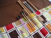 Image of Large Knitting Needle Case - Organizer - Blocks