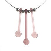 Image of Amethyst Droplet Sticks 3 lampwork necklace