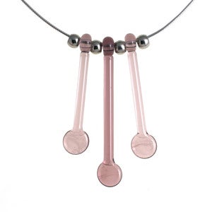 Image of Amethyst Droplet Sticks 3 lampwork necklace