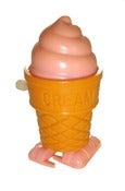 Image of VINTAGE WALKING ICE CREAM CONE TOY
