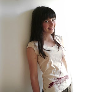 Image of Womens French Pet Lobster Scoop Neck Tee