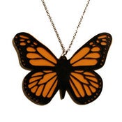 Image of Ltd. Edition Butterfly Necklaces made from recycled layered COLOUR vinyl