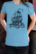 Image of Low Sea Women's T-Shirt (Sky Blue) 