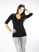 Image of Oscar London 3/4 Sleeve V-Neck Tee